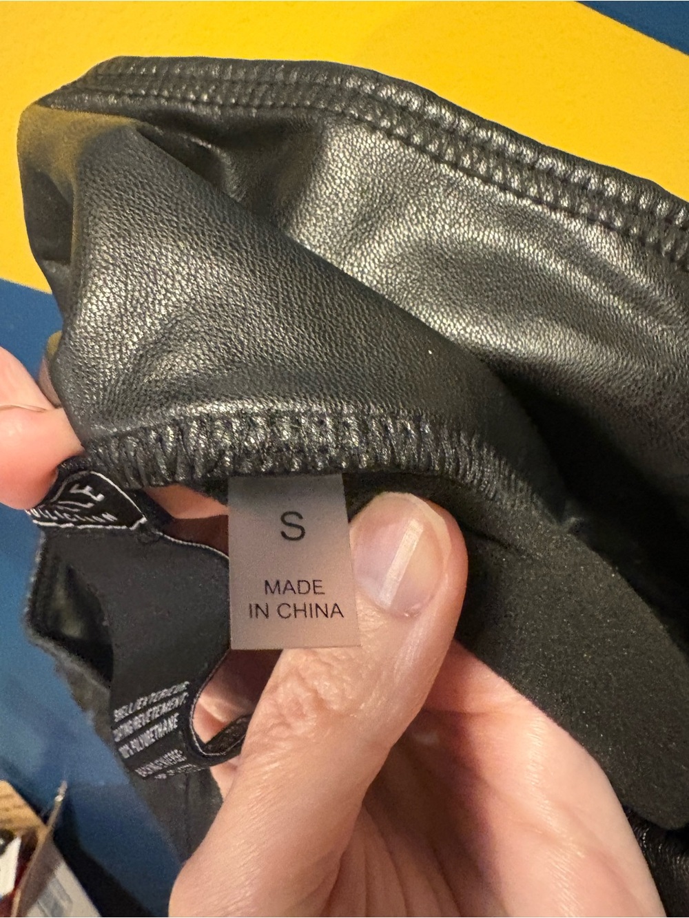 Bagatelle Collection Black High Rise Faux Leather Ponte Pants NWOT - Picture 4 of 5